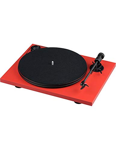 Pro-Ject Primary E Phono, Audiophiler Plug&Play Plattenspieler mit integrierter Phono Vorstufe (Rot) von Pro-Ject Audio Systems
