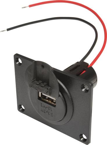 ProCar Power USB Einbausteckdose mit Montageplatte und Deckel Belastbarkeit Strom max.=3A Passend f� von ProCar