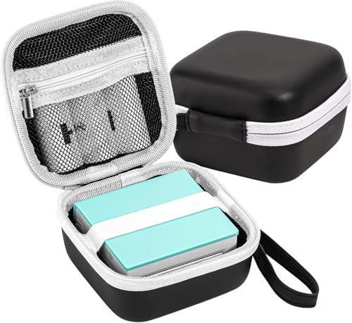 ProCase Etikettendrucker Tragetasche für Memoking T02/ Phomemo M02/ M02 Pro/ T02/ M02S/ Q30/ P12, Reisetasche für Mini Drucker Aufkleberdrucker Schutzhülle Kompatibel mit Memoking T02/Phomemo -Schwarz von ProCase