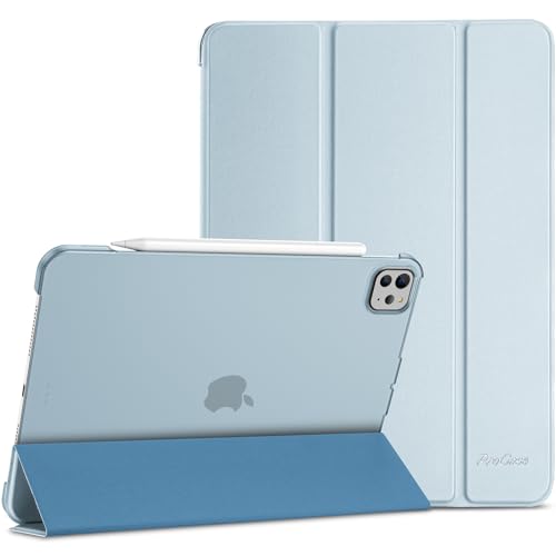 ProCase Hülle für 11" iPad Pro (M4) 2024 Leicht Dünn Hart Schutzhülle Smart Case Cover Kompatibel mit 11 Zoll iPad Pro 2024 -Blau von ProCase