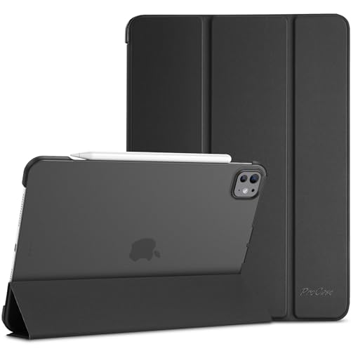 ProCase Hülle für 11" iPad Pro (M4) 2024 Leicht Dünn Hart Schutzhülle Smart Case Cover Kompatibel mit 11 Zoll iPad Pro 2024 -Schwarz von ProCase