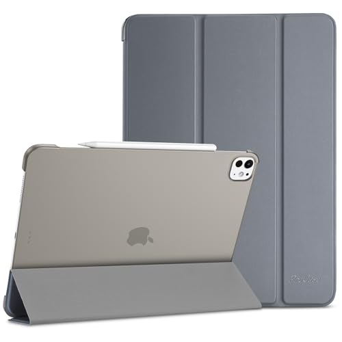 ProCase Hülle für 13" iPad Pro (M4) 2024, Schutzhülle Leicht Dünn Hart Smart Case Cover Kompatibel mit 13 Zoll iPad Pro 2024 -Grey von ProCase