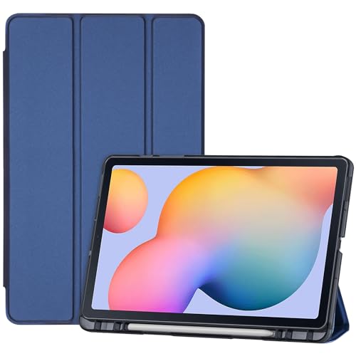 ProCase Hülle für Galaxy Tab S6 Lite 10,4 Zoll 2024/2022/2020 mit S Pen Holder, Leicht Schutzhülle Case mit transluzenter Rückseite für (SM-P620/ P625/P610/P613/P615/P619)-Navy von ProCase