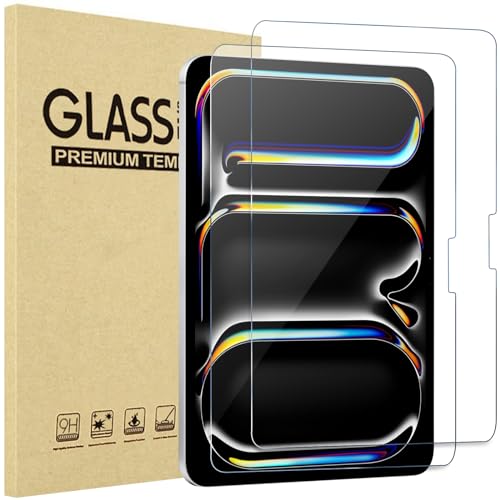 ProCase 2 Stück Panzer Schutz Glas für 11" iPad Pro (M4) 2024, 9H Schutzfolie Displayschutzfolie Schutz Folie Screen Protector von ProCase