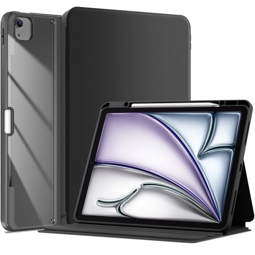 ProCase Schutzhülle für iPad Air 13" Case M2 2024 & iPad Pro 12,9" (6/5/4/3 Gen) Schutzhülle, Case Cover für 13" iPad Air (M2) 2024/ iPad Pro 12,9 2022/2021/2020/2018 -Schwarz von ProCase