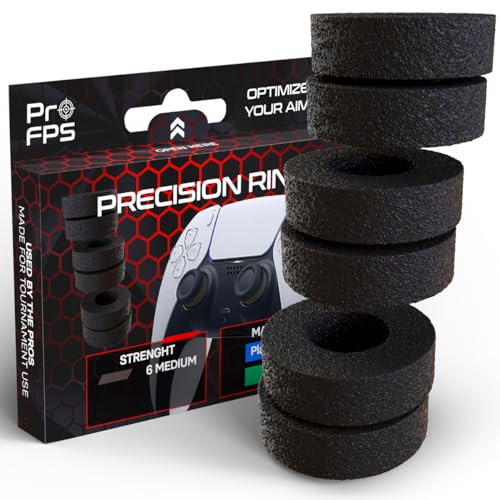 ProFPS Precision Rings Aim Ringe: 6x Schaumstoffring für Thumbstick Stoßdämpfer - Medium Set - PS5 Zubehör, PS4 Zubehör, Xbox Zubehör - Optimales PlayStation Zubehör & PS5 Accessories für eSports von ProFPS