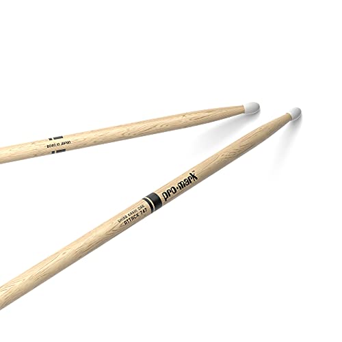 ProMark Drumsticks | Schlagzeug Sticks | PW747N Drumsticks Eichenholz mit Nylon Tip von ProMark