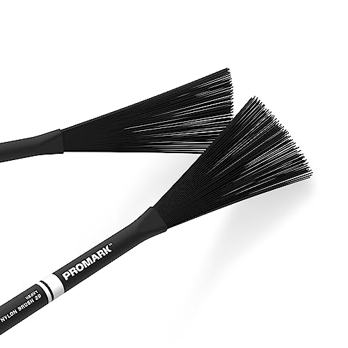 ProMark Heavy Nylon Brush 2B - Schwarz - Jazzbürste - Drahtbürste für Snare Drums - Nylon Drum Brush von ProMark