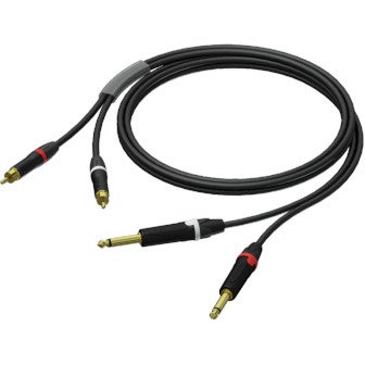 Procab PRA631/1.5 Prime Series - Double RCA to Double TS Jack Cable, 1.5m von Procab