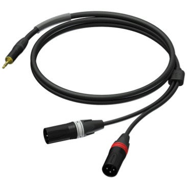 Procab PRA712/1.5 Prime Mini-Jack to 2x M-XLR Adapter Cable, 1.5m von Procab