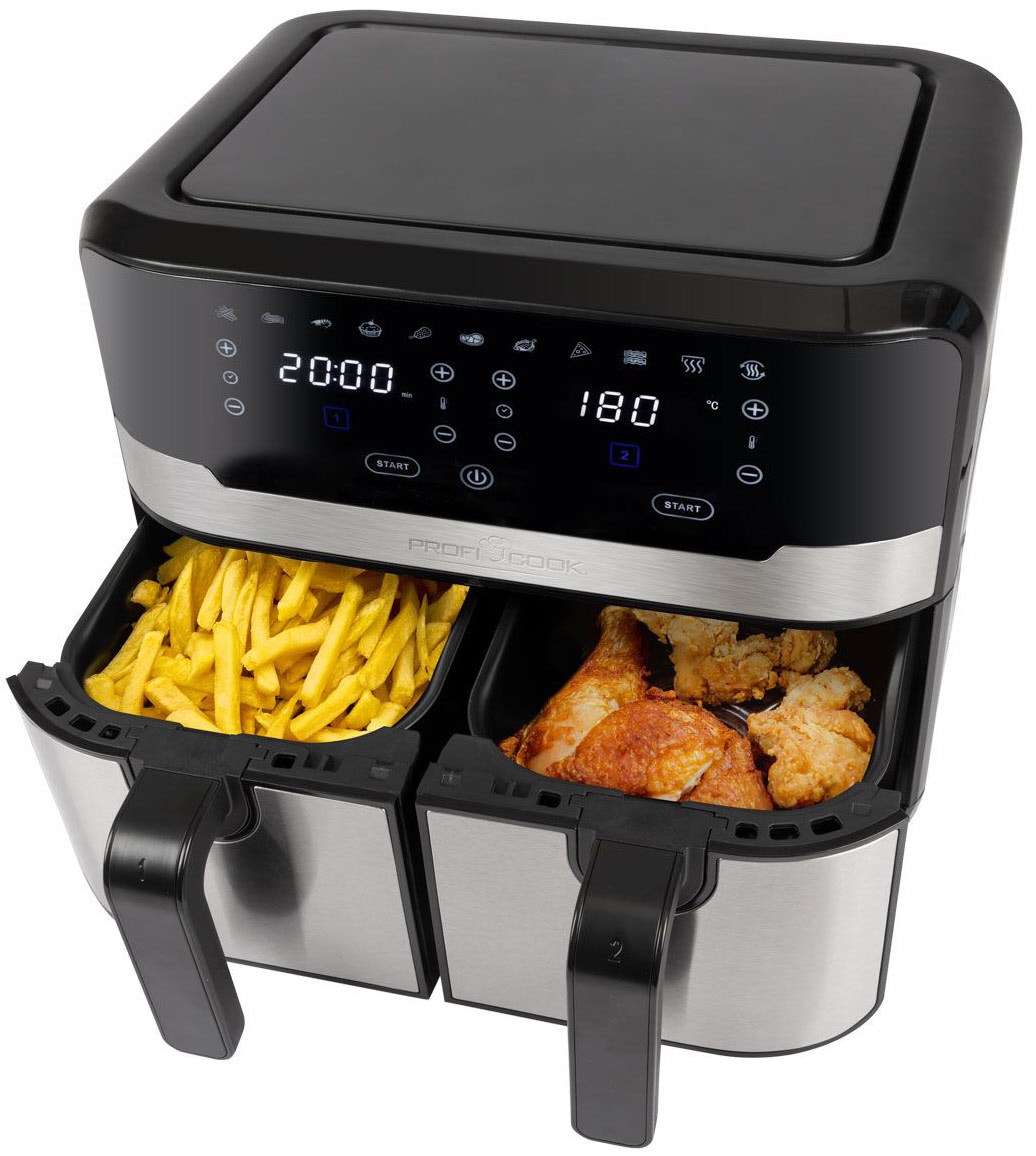 PC-FR 1242 H Heißluft-Fritteuse edelstahl/schwarz von ProfiCook