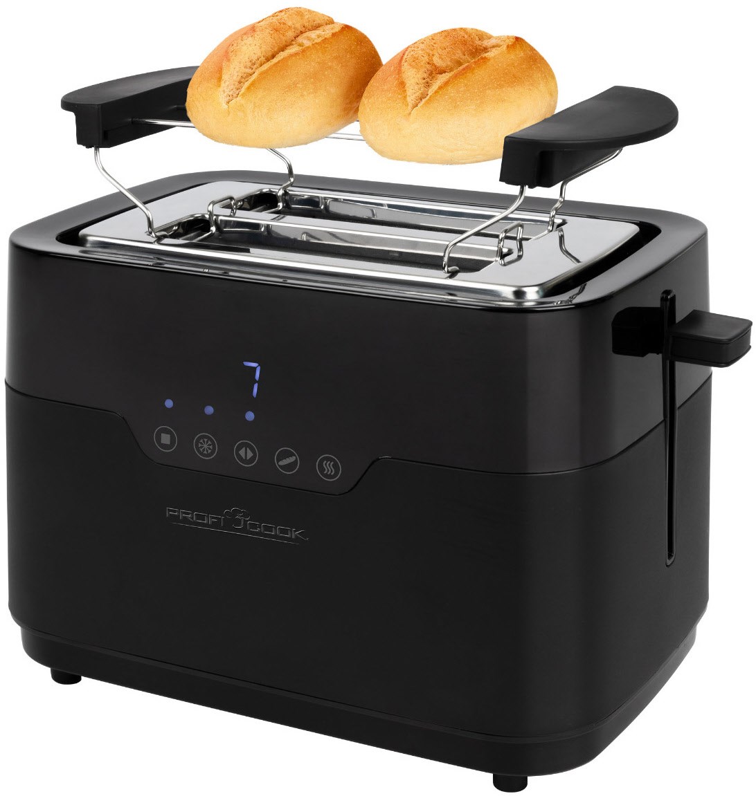 PC-TA 1244 Kompakt-Toaster edelstahl/schwarz von ProfiCook