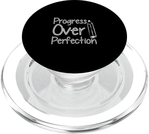 Fortschritt über Perfektion Motivierender Schullehrer PopSockets PopGrip für MagSafe von Progress Over Perfection Teacher Apparel