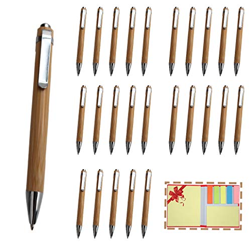 Projects Holz Kugelschreiber Set 50 Stück Bambus Kugelschreiber SPAR SET Holzkugelschreiber nachhaltig| Kugelschreiber Holz hochwertig verarbeitet | 50 Kugelschreiber aus Holz Kulli Set von Projects