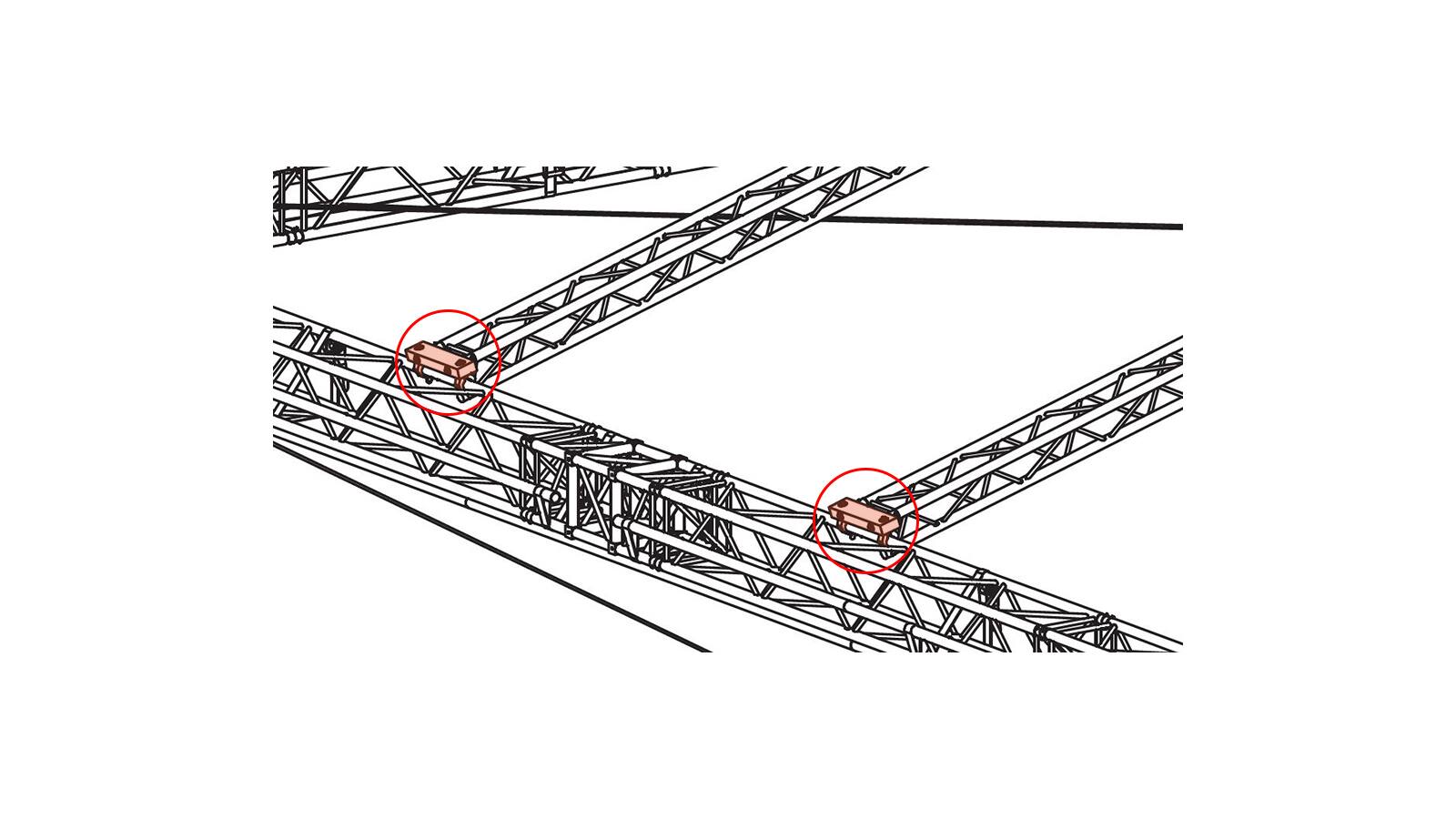 Prolyte MPT Roof Anschlussadapter innere Dachsparre, Endstück Traufe von Prolyte