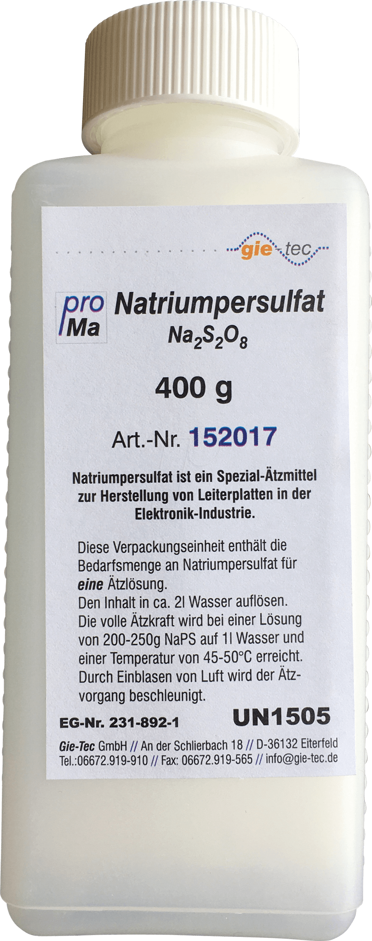 ETCHANT 400G - Ätzmittel, Natriumpersulfat, 400 g. Nur für ETCHANT 400G - Ätzmittel, Natriumpersulfat, 400 g. Nur für von Proma