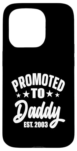 Zum Papa befördert Zum Papa befördert Vintage Dad 2003 Vater Hülle für iPhone 15 Pro von Promoted To Daddy