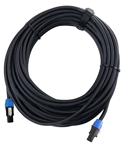 Pronomic pro-line BOXSP4-15 Lautsprecherkabel 4x 2,5 mm² - Professionelles Boxenkabel für DJ & PA - Länge: 15 m - Stecker: 4-Pol Speakon-kompatibel - Spannzangen-Zugentlastung - Schwarz von Pronomic