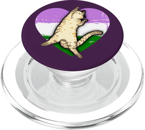 Genderqueer Flagge Genderqueer Katze PopSockets PopGrip für MagSafe von Protect Trans Kids Apparel designs by ally Rn