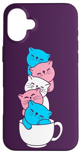 Hülle für iPhone 16 Plus Transgender Katzen in der Tasse Transgender Farben von Protect Trans Kids Apparel designs by ally Rn