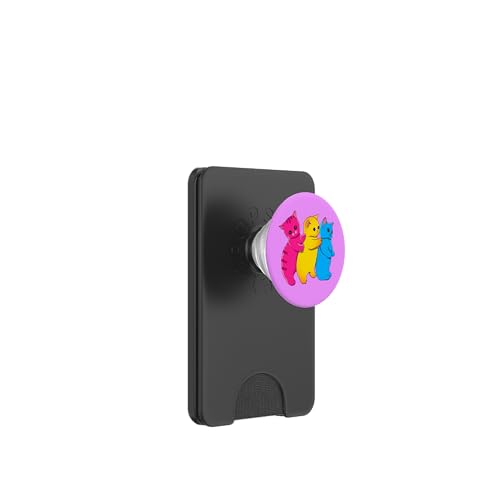 Pansexuelle Katzen Pansexuelle Flaggenfarben PopSockets PopWallet für MagSafe von Protect Trans Kids Apparel designs by ally Rn