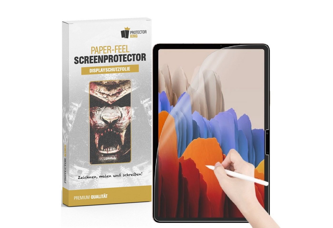 Protectorking Displayschutzfolie 5x Paperfeel für Samsung Galaxy Tab A8 10.5 Displayschutzfolie Schreib, 5-Stück, Paperfeel Panzerfolie zum schreiben malen oder skizzieren von Protectorking