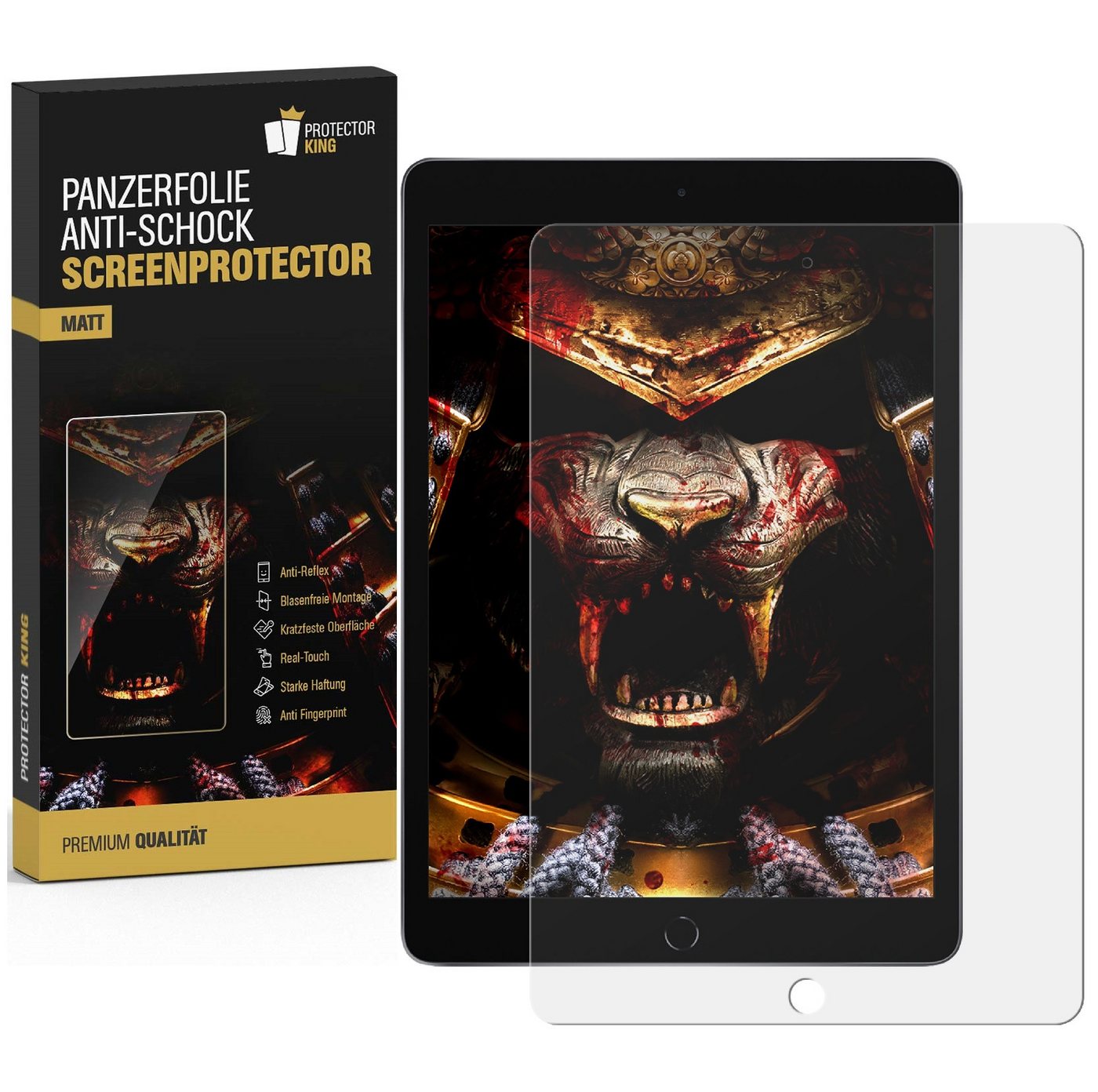 Protectorking Displayschutzfolie 2x 9H Panzernanoglas für Apple iPad Mini 2 MATT ANTI-REFLEX FLEXIBLER, 2-Stück, ANTI-BRUCH-ANTI-STOß von Protectorking