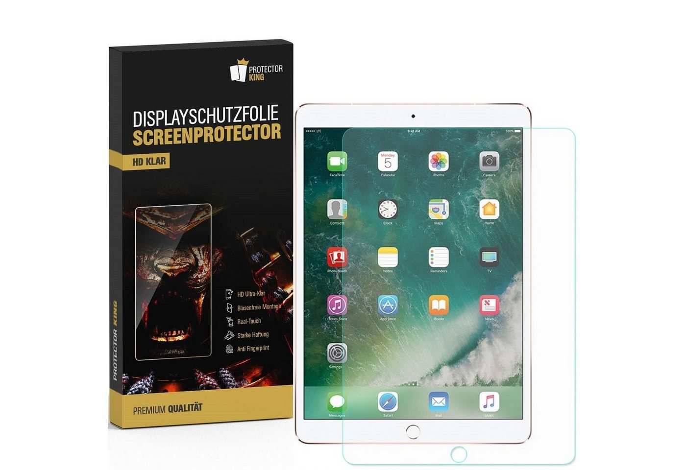 Protectorking Schutzfolie 3x Displayschutzfolie für iPad Pro 9.7 Displayfolie Schutzfolie HD, (3-Stück), Hochwertige und passgenaue Displayschutzfolie HD Ultra klar von Protectorking