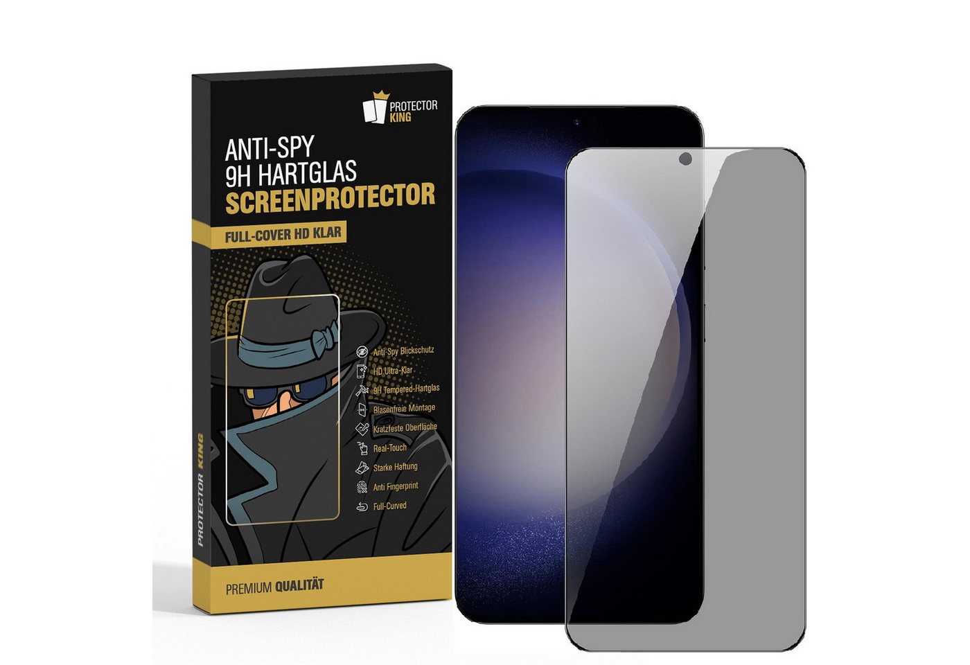 Protectorking Schutzfolie 4x Blickschutz 9H Panzerhartglas für Xiaomi Redmi Note 12 Pro 5G ANTI-, (4-Stück), echtes Tempered 9H Panzerglas Privacy Anti-Spy von Protectorking