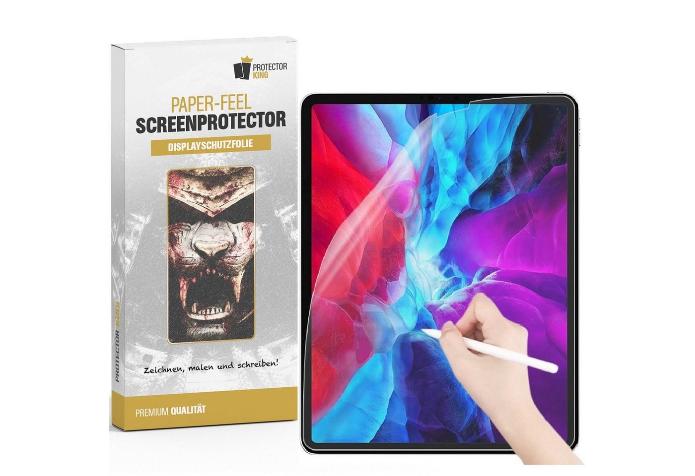 Protectorking Displayschutzfolie 6x Paperfeel für iPad Pro 11 2018/ 2020/ 2021/ 2022 Displayschutz, 6-Stück, ENTSPIEGELT von Protectorking