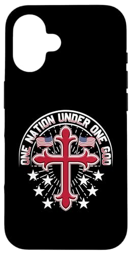 Hülle für iPhone 16 Patriotische amerikanische One Nation Under One God Amerikanische Flagge von Proud American Beautiful States by Kanig Designs