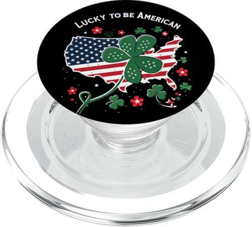 USA Glücksklee-Flagge – Kleeblatt American St. Patrick's Day PopSockets PopGrip für MagSafe von Proud Irish American St. Patricks Day Desings