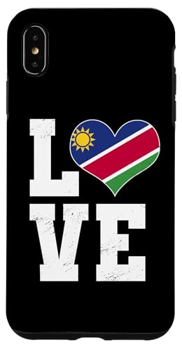 Love Namibia Flagge Herz tragen Südafrika Land Hülle für iPhone XS Max von Proud Namibian Flag Design Kalahari Safari Namibia