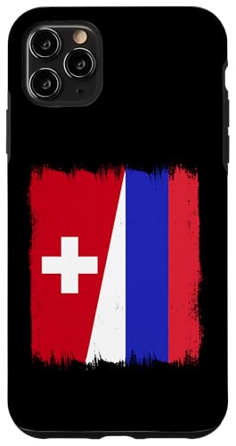 Hülle für iPhone 11 Pro Max Schweiz Republika Srpska Halbflagge Schweiz Srpska Serbisch von Proud Republika Srpska Flag Design