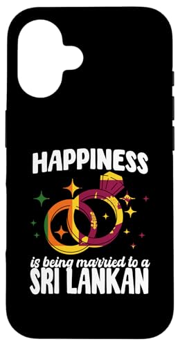 Hülle für iPhone 16 Happiness Is Being Married To A Sri Lanka Wife Husband von Proud Sri Lanka Flag Design Love Ceylon