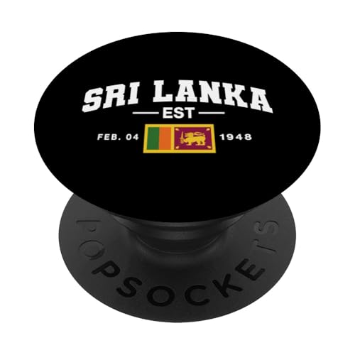 Sri Lanka Est. 04. Feb. 1948 Unabhängigkeitstag PopSockets Klebender PopGrip von Proud Sri Lanka Flag Design Love Ceylon