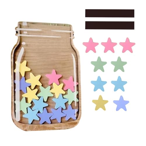 Magnetisch Belohnungsglas Für Kinder, Star Reward Jars, Stern Personalisiertes Belohnungsglas Belohnungsglas Für Kinder Aus Holz | Interaktive Verhaltensgläser Für Lehrer Und Schüler, Niedliche von Proypiax