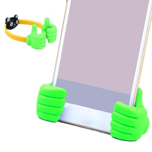 Proypiax Daumen-Up-Telefonhalter, Handy-Daumenhalter, Cartoon Tablet Ständer Wiege für Schreibtisch, Niedliche Smartphone-Halterung für Esstisch, Flexibler Tablet-Halter von Proypiax