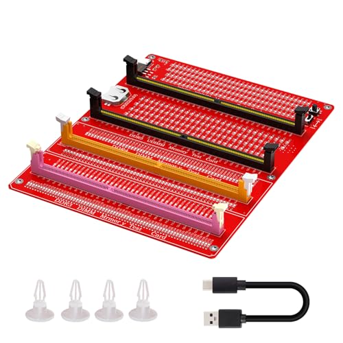 Psdndeww DDR3 DDR4 DDR5 RDIMM/UDIMM Speichermodul Tester Mit LED Indikatoren Für Computerverbindung Und Adapter von Psdndeww