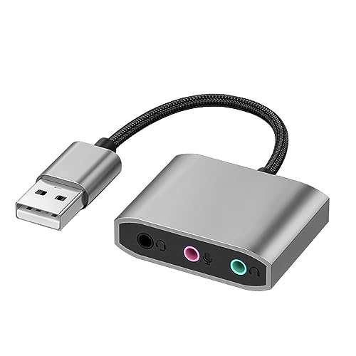 Psdndeww Doppelter USB Aux Externe Stereo Soundkarte Kopfhörermikrofon Gaming Headset Treiber Erforderlich von Psdndeww