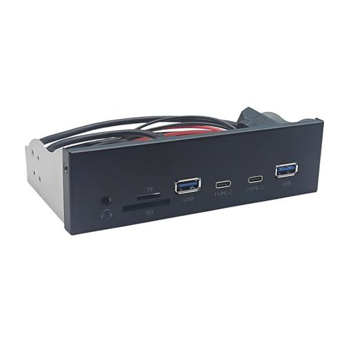 Psdndeww Schnellgeschwindigkeit USB3.2 Gen1 Optical Bay Panel Mit Doppelter Typ C Und 3 5 Mm Auditorischer Anschluss Für Desktop 5.25 Zoll Bucht von Psdndeww