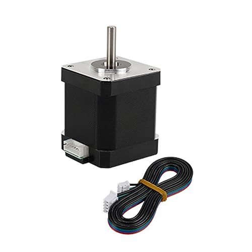 Pttnyuere 42 Schrittmotor, Höhe 48 Mm, Motor mit 1000 X H2,54 Kabeln für 3D-Drucker, Extruder, CNC-Zubehör – Schwarz von Pttnyuere