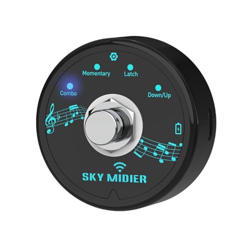 Pttnyuere Bluetooth 5.1 Wireless MIDI Controller Tragbares MIDI-Fußcontroller-Pedal Wireless MIDI-System von Pttnyuere