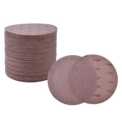 Staubfreie Schleifscheibe, Polierschleifpapier, Packung mit 50 225 mm Mesh-Schleifscheiben, Körnung 80–800, 9-Zoll-Schleifpapier-Schleifblätter for Exzenterschleifer, Langhalsschleifer, Trockenbauschl von PuLAif