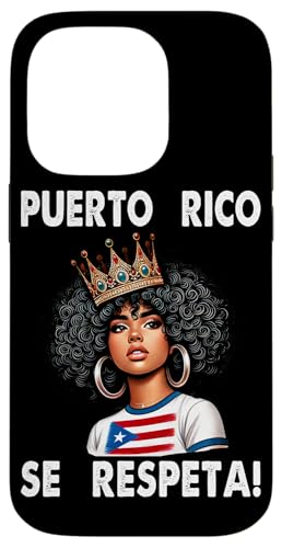 Hülle für iPhone 14 Pro Puerto Rico Se Respeta Afro Boricua Queen Crown PR-Flagge von Puerto Rico Se Respeta Collection, More Here