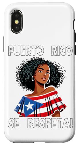 Hülle für iPhone X/XS Puerto Rico Se Respeta Afro Boricua Flagge Frau Protest von Puerto Rico Se Respeta Collection, More Here