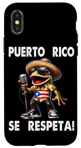 Hülle für iPhone X/XS Puerto Rico Se Respeta Coqui Boricua Flagge Mikrofon Protest von Puerto Rico Se Respeta Collection, More Here