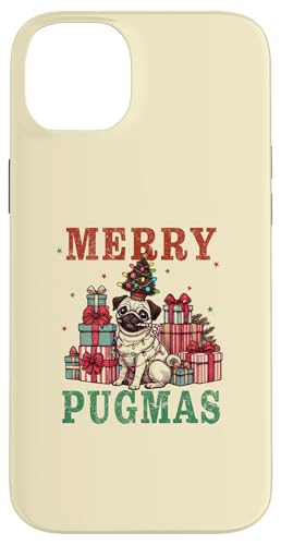 Hülle für iPhone 14 Plus Merry Pugmas Weihnachtsbeleuchtung Hundeliebhaber von Pugmas Dog Christmas