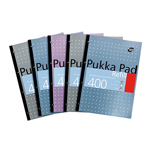 Pukka Pads Nachfüllblock, A4, 400 Seiten, 5 Stück Einzeln 5 weiß von Pukka Pad