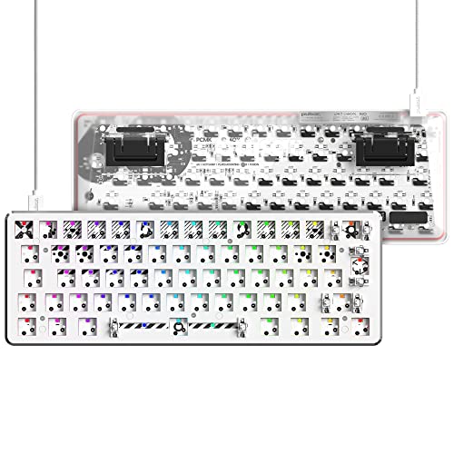 Pulsar Gaming Gears - PCMK Gaming Mechanische Tastatur UK QWERTY Layout Hot Swappable 60% (Barebone, Weiß) von Pulsar Gaming Gears